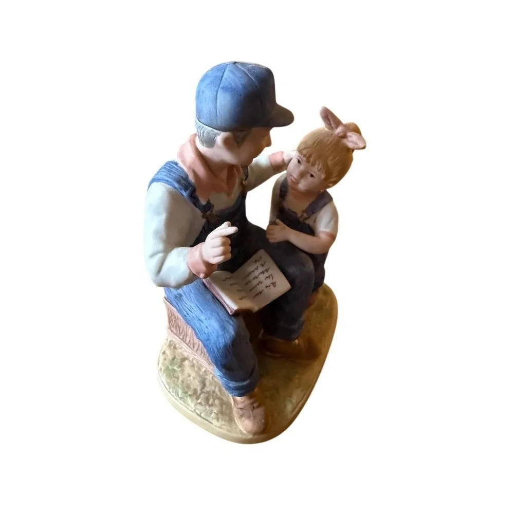HOMCO Denim Days Grandpa's Story‎ Figurine Danny & Debbie Vintage 6 in